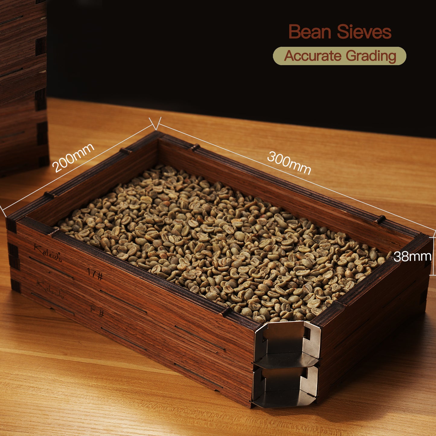 Kaleido Green Coffee Bean Grading Screen with Suitcase